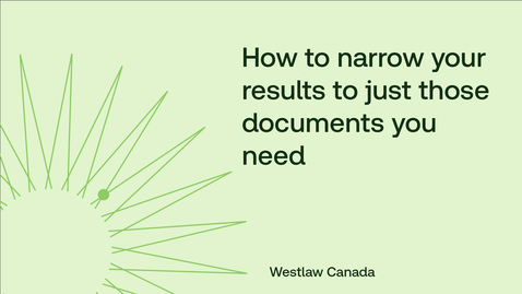 Thumbnail for How to narrow your results to just those documents you need