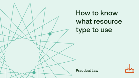 Thumbnail for How to know what resource type to use