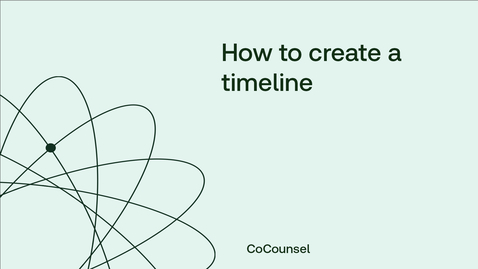 Thumbnail for How to create a timeline
