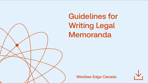 Thumbnail for Guidelines for Writing Legal Memoranda