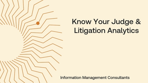 Thumbnail for Smarter Insights, Stronger Strategy   The Latest in Litigation Analytics