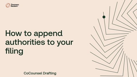 Thumbnail for How to append authorities to your filing