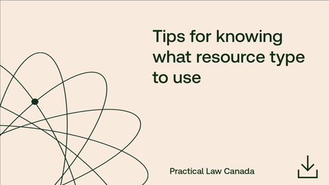 Thumbnail for Tips for knowing what resource type to use