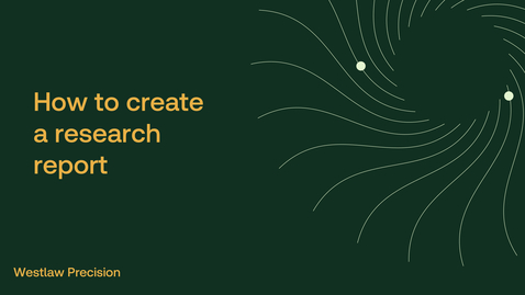 Thumbnail for How to create a research report