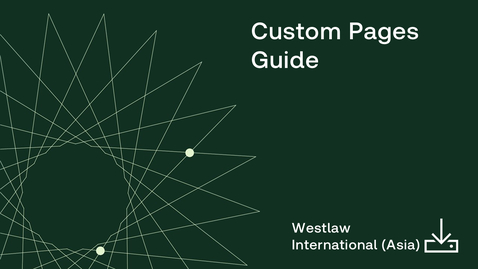 Thumbnail for Custom Pages Guide