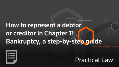 Thumbnail for How to represent a debtor or creditor in Chapter 11 Bankruptcy, a step-by-step guide