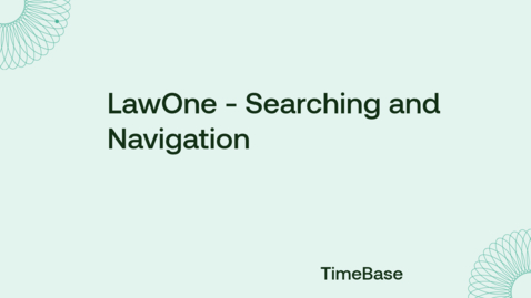 Thumbnail for LawOne - Searching and Navigation