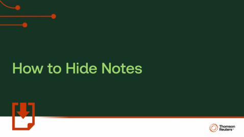 Thumbnail for How to hide notes