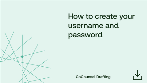 Thumbnail for How to create your username and password