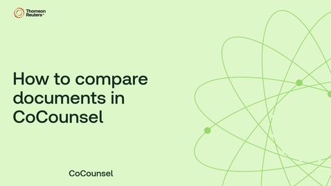Thumbnail for How to compare documents in CoCounsel