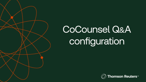 Thumbnail for CoCounsel Q+A configuration
