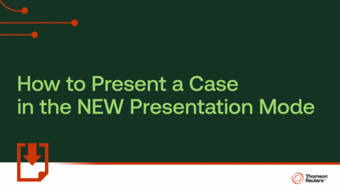 Thumbnail for How to present a case in the NEW presentation mode