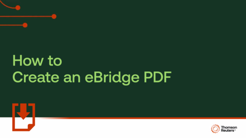 Thumbnail for How to create an eBridge PDF