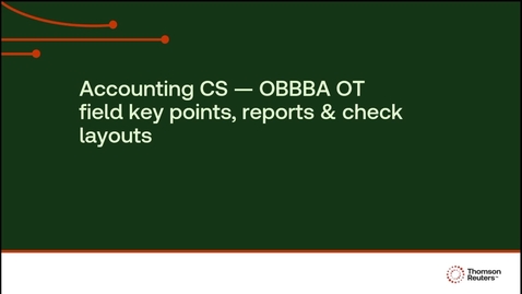 Thumbnail for OBBBA OT - Key points &amp; reports