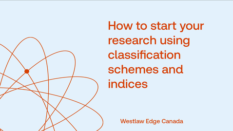Thumbnail for How to start your research using classification schemes and indices