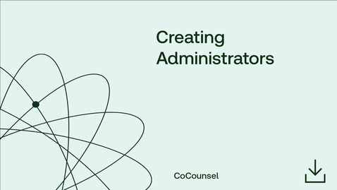 Thumbnail for Creating Administrators