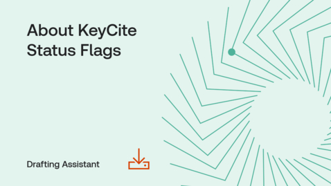 Thumbnail for About KeyCite Status Flags