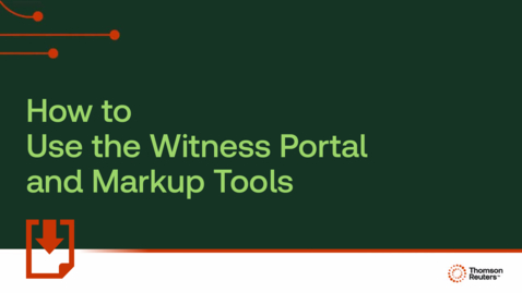 Thumbnail for How to use the witness portal and markup tools