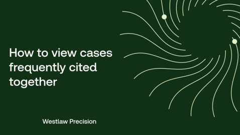 Thumbnail for How to view cases frequently cited together
