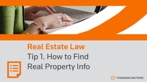 Thumbnail for Tip 1. How to Find Real Property Info