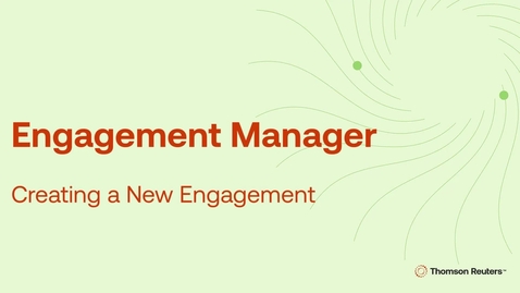 Thumbnail for Creating a New Engagement