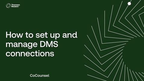 Thumbnail for How to set up DMS connections and manage them