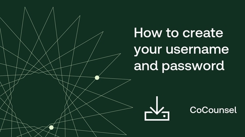 Thumbnail for How to create your username and password