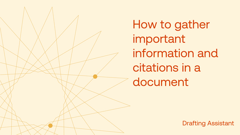 Thumbnail for How to gather important information and citations in a document