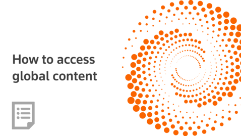Thumbnail for How to access global content