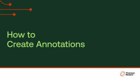 Thumbnail for How to create annotations