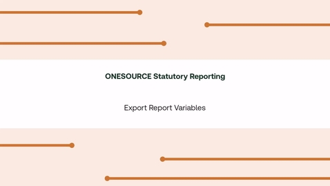 Thumbnail for Export Report Variables