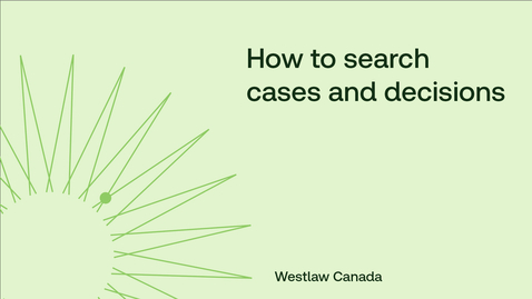 Thumbnail for How to search cases and decisions