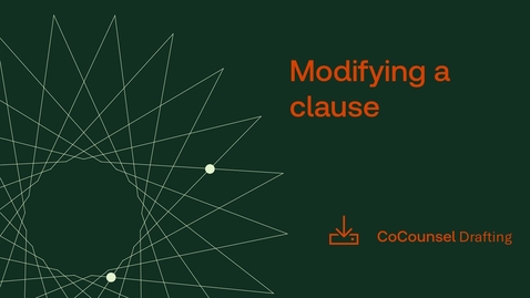 Thumbnail for Modify a clause