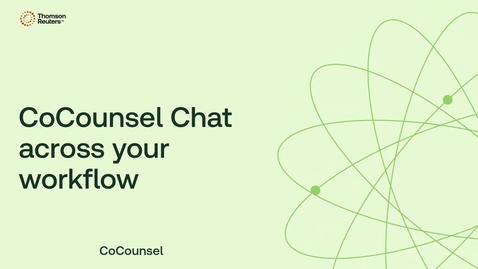 Thumbnail for Getting started with CoCounsel Chat across your workflow