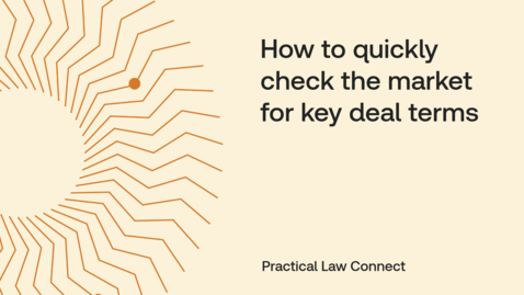 Thumbnail for How to quickly check the market for key deal terms