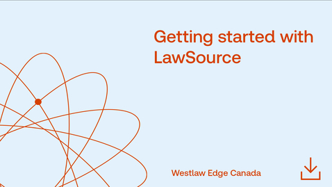 Thumbnail for Getting started with LawSource