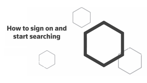 Thumbnail for How to sign on and start searching