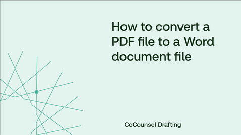 Thumbnail for How to convert a PDF file to a word document file