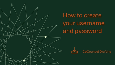 Thumbnail for How to create your username and password