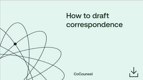Thumbnail for How to draft correspondence