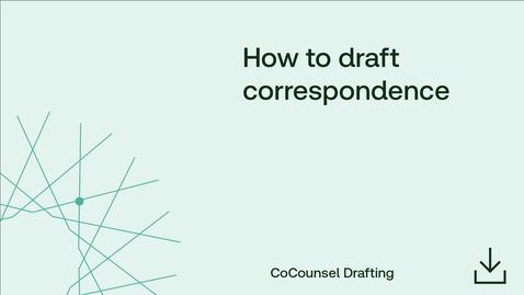 Thumbnail for How to draft correspondence