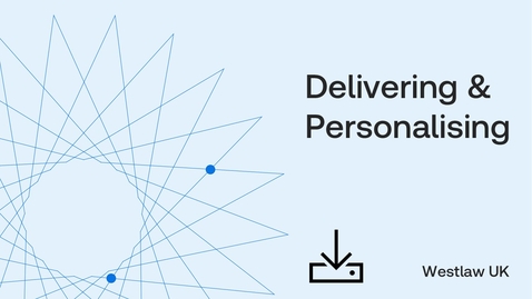Thumbnail for Delivery &amp; Personalisation