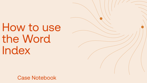 Thumbnail for How to use the Word Index