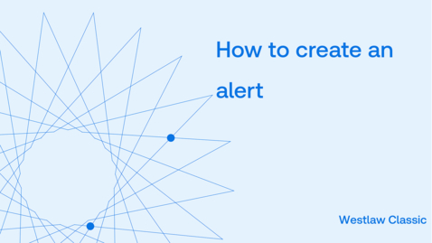 Thumbnail for How to create an alert
