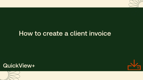 Thumbnail for How to create a client invoice