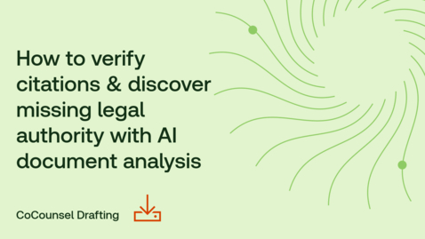 Thumbnail for How to verify citations and discovery missing legal authorithy with AI Document Analysis