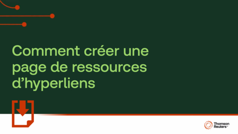 Thumbnail for Comment créer une page de ressources d’hyperliens