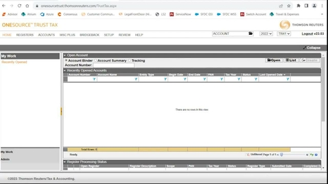 Thumbnail for ONESOURCE Trust Tax Tools Basic Setup