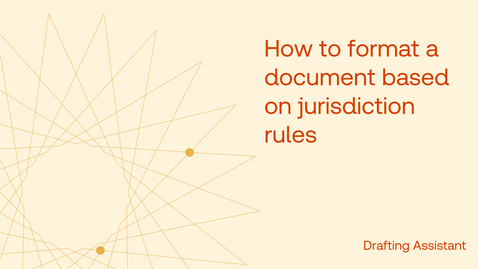 Thumbnail for How to format a document based on jurisdiction rules