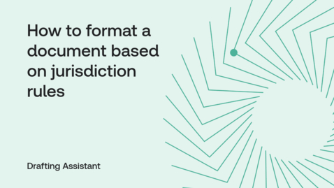 Thumbnail for How to format a document based on jurisdiction rules